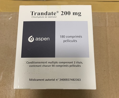 Trandate 200mg hộp 180 viên 